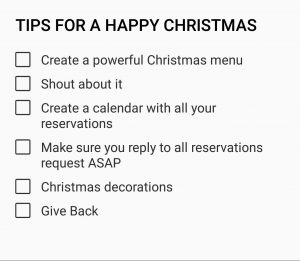 Some tips to improve your Christmas season at your restaurant